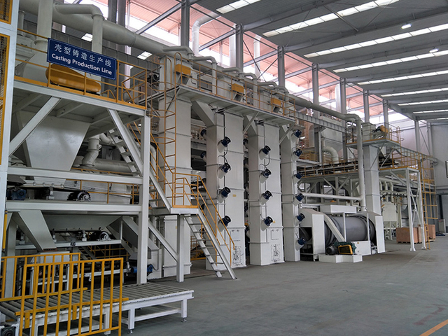 Forging parts processing workshop in metal casting factory