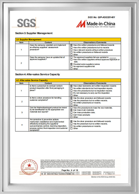 IATF16949 quality management system certificate