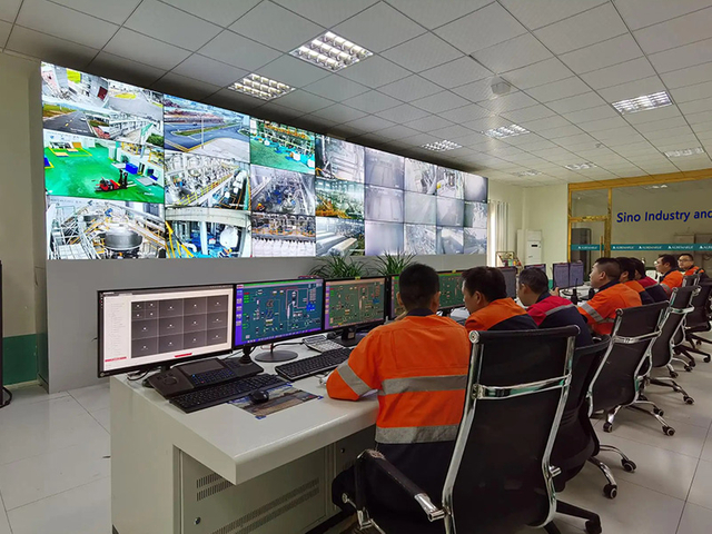 Steel casting production line inside the factory